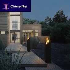 Floor-mounted garden torch PATHsteel