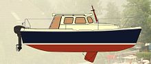Inboard cabin cruiser 620Moutboarddieselwith enclosed cockpit