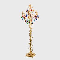Floor-standing lamp MANDRAGOLA DELUXEwrought ironblown glassMurano glass