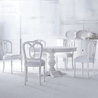 Traditional table BERNINIsolid woodsolid wood baseround