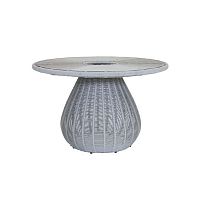Contemporary table AUBERGINE aluminumropealuminum base