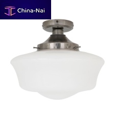 Traditional ceiling light ANATH opalescent glasspolished brassLED