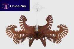 Original design chandelier OCTOPUSstainless steelwooden