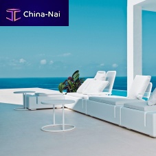 Contemporary side table KESsheet metalstainless steel baserectangular