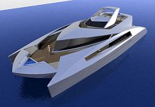 Power catamaran luxury super-yacht Design Industria 110'cruisingwheelhousedisplacement hull