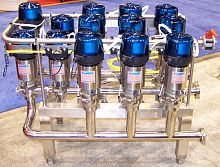 Shut-off valve for liquid food products and beverages