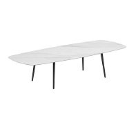 Contemporary dining table STYLETTOteakceramicaluminum base