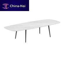 Contemporary dining table STYLETTOteakceramicaluminum base