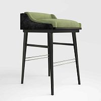Contemporary bar stool Moldaviteleathervelvetcotton
