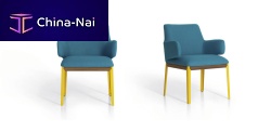 Contemporary chair HUGoakwalnutpolyester