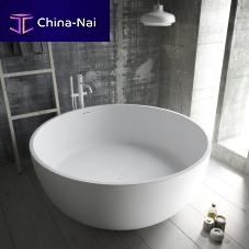 Round bathtub ARALfree-standingdeepSolid Surface