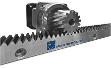 Straight-toothed rack and pinion