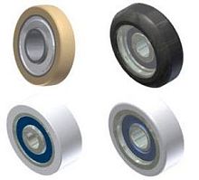 Guide roller plasticwith ball bearing