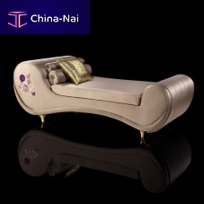 Contemporary daybed BUTTERFLYleatherindoorbeige