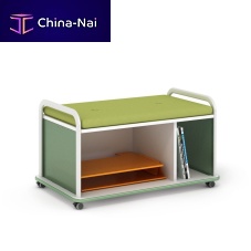 Contemporary bench CROSSFITsteelwith storage compartmentfor office