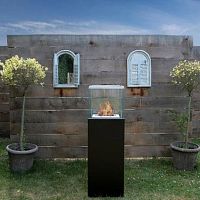 Floor-mounted garden torch COLUMNsteel