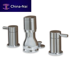 Double-handle bidet mixer tap SERINcountertopstainless steelbathroom