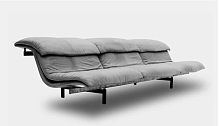 Contemporary sofa WAVEfabricgray3-seater