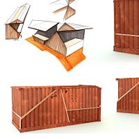Commercial container construction EK-02for restaurantfor shop