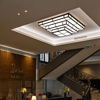 Art Deco ceiling light TESSERACT 1200geometriclacquered steelPMMA