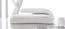 Contemporary sofa DUNY leatherwhite2-person