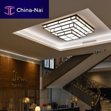 Art Deco ceiling light TESSERACT 1200geometriclacquered steelPMMA