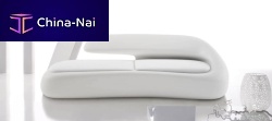 Contemporary sofa DUNY leatherwhite2-person