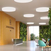 Contemporary ceiling light IZAR R MAXroundpainted steelacrylic glass