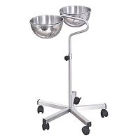 Double bin surgical basin stand BS01trolley-mountedstainless steel
