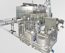 Automatic filling machine AssetClean 49 synchrobloc seriesfor glass bottlesfor liquidsfor dairy products