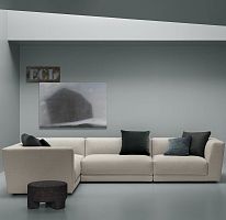 Modular sofa BORDER UPcontemporaryvelvetbeige