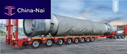 Low-loader semi-trailer more than 6 axleswith inertia brakingextendable