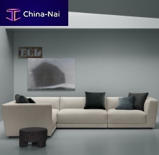 Modular sofa BORDER UPcontemporaryvelvetbeige