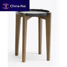 Contemporary side table GLOBENoaksteelround