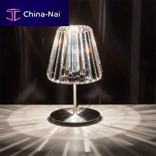Table lamp Glitters brushed stainless steelglasscontemporary