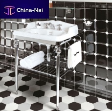 Polished brass washbasin stand MENERVA