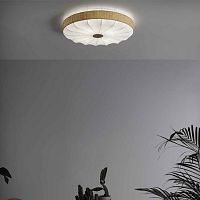 Contemporary ceiling light AFRICANOroundglasswicker