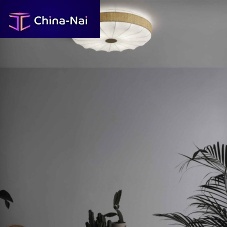 Contemporary ceiling light AFRICANOroundglasswicker