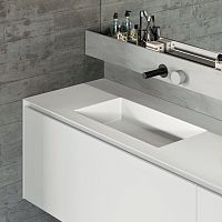 Wall-mounted washbasin cabinet Ergo.23woodenCorian®contemporary