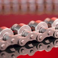 Steel conveyor chain rolleraccumulation