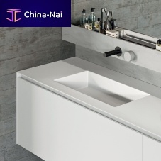 Wall-mounted washbasin cabinet Ergo.23woodenCorian®contemporary
