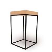 Contemporary pedestal LISBON steelcork