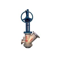 Tank bottom valve with handwheelfor controlblocking