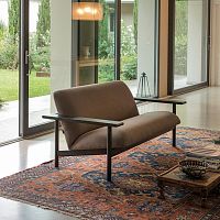 Contemporary sofa Kinoko fabricbrownbeige