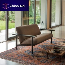 Contemporary sofa Kinoko fabricbrownbeige