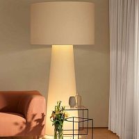 Floor-standing lamp Big Shadowchromed metalpolyamidecontemporary