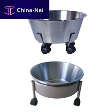 Trolley-mounted surgical basin stand ALT4015stainless steel
