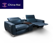 Contemporary sofa JAZZ BLUleatherbeigeblue