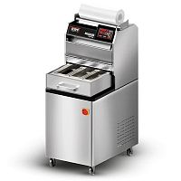 Semi-automatic tray sealer MIZARwith touchscreenon casters