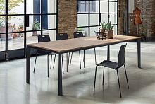 Contemporary table PRISMAceramicmelaminelacquered metal